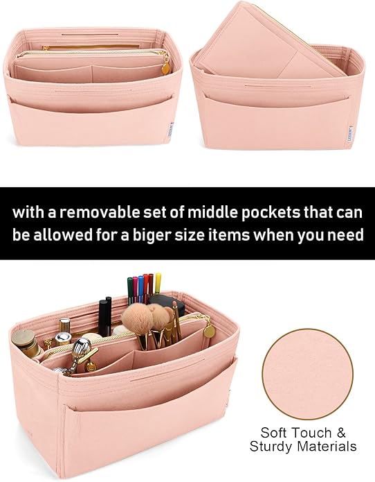 LEXSION Felt Insert Bag Organizer Bag In Bag For Handbag Purse Organizer Fits Speedy Neverful