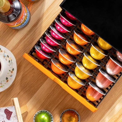 FlagShip for Vertuo Pod Holder Coffee Pod Storage for Nespresso Pod Black Metal Fits All Size Vertuo Pods