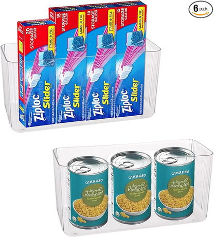 Klmnop 2 Pack Adhesive Mount Cabinet Door Organizer, Kitchen Foil and Plastic Wrap Holders, Cling Wrap Wall Organization for Kitchen, Pantry, Bathroom, Office, Craft Room, Garage(Clear)
