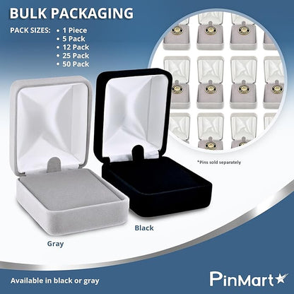 Pinmart Velour Jewelry Lapel Pin Gift Box