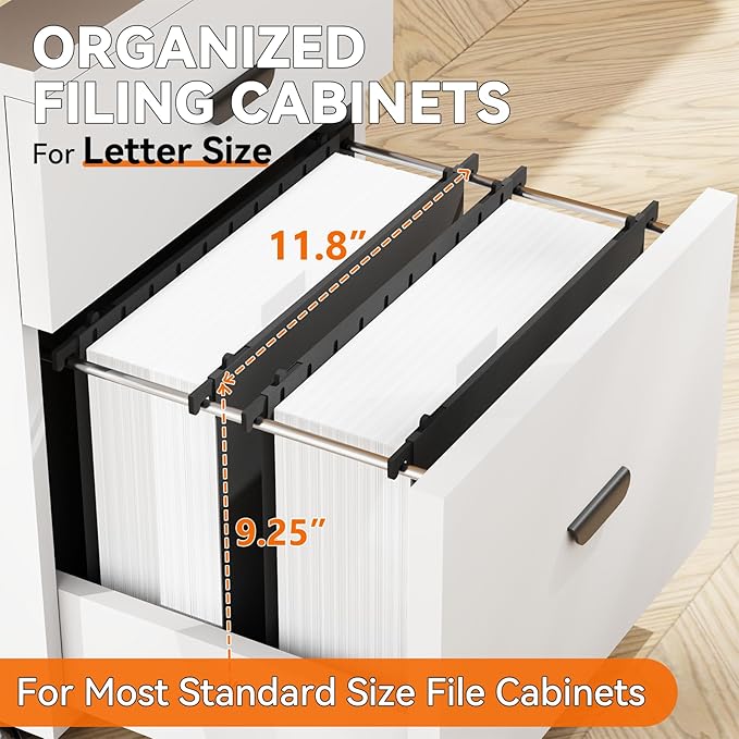 NORDUN Plastic Extra Capacity Hanging File Folder Letter Size,Heavy Duty 3 inch Expansion,Reinforced Black Large Hanging Folders,Adjustable Tabs,Filing Cabinet Folders for Bulky Files Office,12 Pack