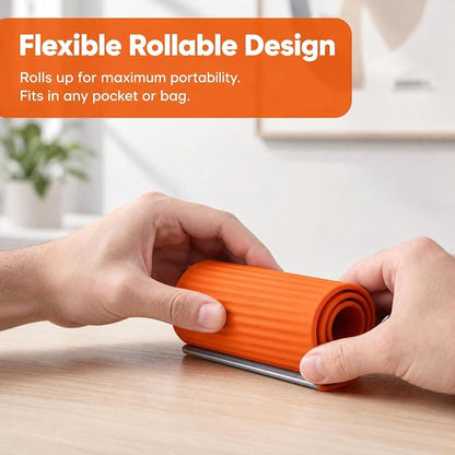 2PCS Flexible Silicone Phone Stand with Aluminum Core, Bendable Hanging Cell Phone Holder for Desk, Travel Airplane, Treadmill, Multi-Angle Adjustable Tablet & Lightweight Laptop Stand