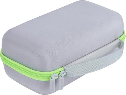 Lebakort Storage Case Compatible with Brother P-Touch PTH110 / PTH111 Pro / PTE110 Portable Monochrome Label Maker (Gray+Mint Green Zipper Case)