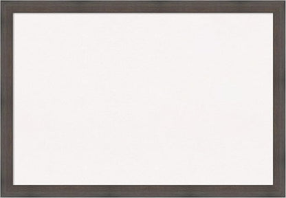 Amanti Art White Cork Board for Wall, 27x39 Vision Board with Brown Wood Frame, Large Corkboard Office Decor for Home Organization, Rustic Farmhouse Corkboard Pinboard to display items for home