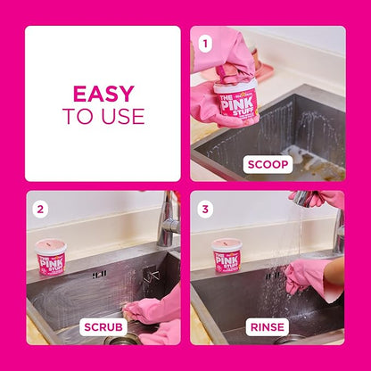 Stardrops- The Pink Stuff Miracle Cleaning Paste - SQeeZY Scrubber Sponge Bundle