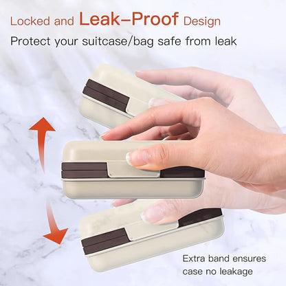 Quatish Leakproof Bar Soap Holder Dish with Lid for Shower, Portable 1 Pack Travel Soap Case Box for Gym, Camping, Hiking, Outdoor Use, Travel Size Toiletries Essentials, Keeps Soap Dry, Brown