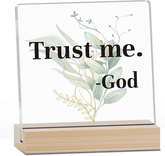 Farmhouse Decor, Acrylic Christian God Home Decorations, Aesthetic Entry Way Table Shelf Decor, Living Room Table Accessories, Boho Office Decorations For Work (03)