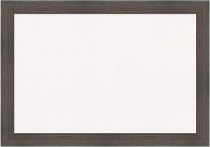 Amanti Art White Cork Board for Wall, 19x27 Vision Board with Brown Wood Frame, Medium Corkboard Office Decor for Home Organization, Rustic Farmhouse Corkboard Pinboard to display items for home