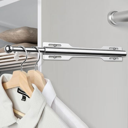 12" Valet Rod for Closet Pull Out (2 Pack, Chrome)