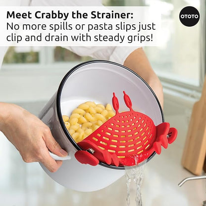 OTOTO Prep Pals Bundle of Red the Crab, Nessie, Crabby - Cute Kitchen Accessories, Kitchen Gadgets, Spoon Rest for Stove Top, Soup Ladle, Pasta Strainer, Funny Unique Gifts, Cooking Gifts