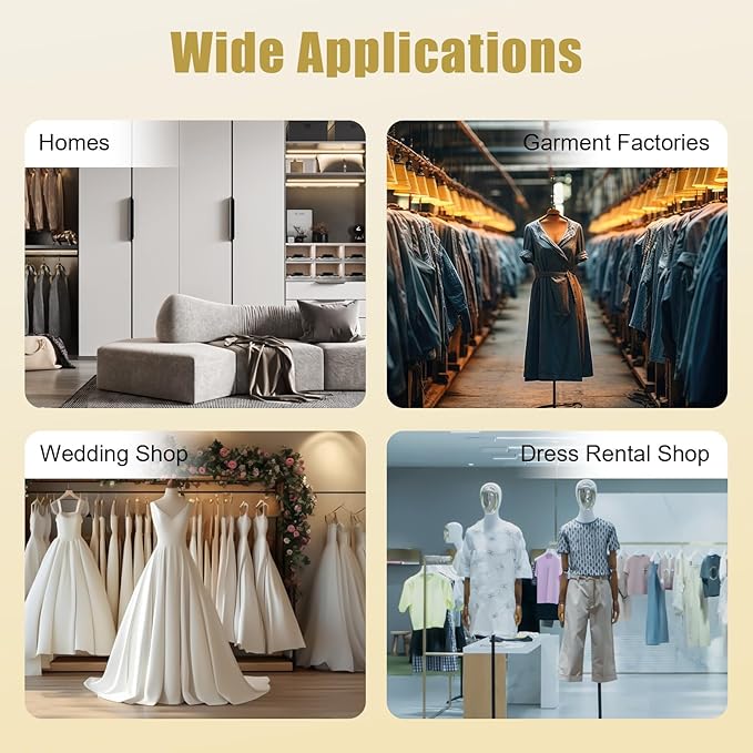 91" Gold Garment Rack Metal Freestanding Garment Rack Wedding Dress Display StandStore Hanging Clothes Rack Clothing Display Rack for Hanging Long Dresses