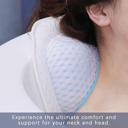 Bathtub Bath Pillows for Tub - Bath Tub Pillow Headrest with Ergonomic TPE, Bathtub Pillow for Neck & Back Support with Strong Suction Cups & Hook