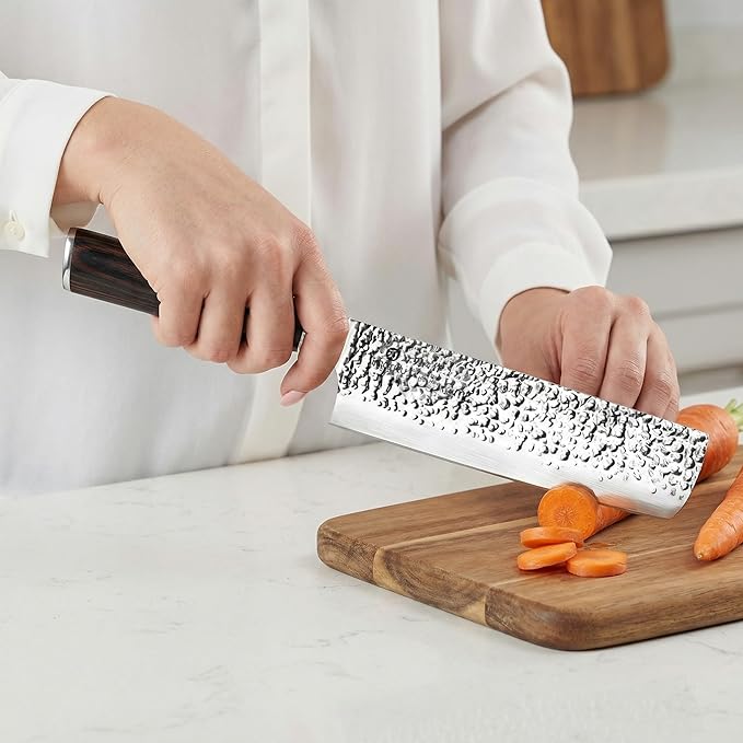 imarku Nakiri Knife, Razor Sharp 7 Inch Multipurpose Vegetable Japanese Chef Knife, High Carbon Stainless Steel Meat Cleaver, Gyutou Knife with Ergonomic Handle, Fathers Day Gift for Dad