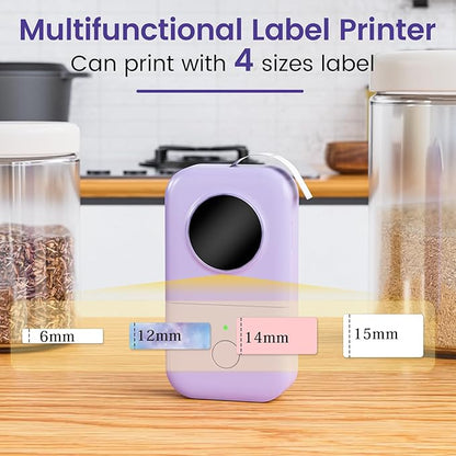 Phomemo D30 Label Makers Machine - Portable Bluetooth Mini Sticker Thermal Label Printer Handheld Rechargeable, Easy to Use for Office Home Organization, Rich Icon Font Multiple Templates