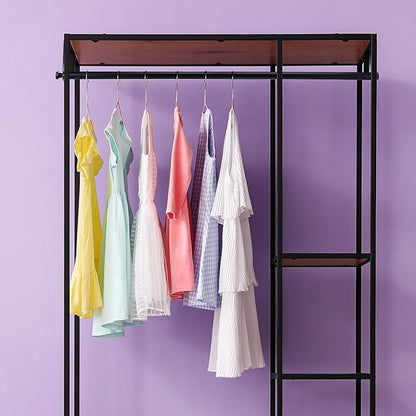 2 Pack Wire Shelving Garment Hanger Bar Wire Shelving Accessories Industrial Closet Clothes Rods for Home Retail Store(Black,36 Inch)