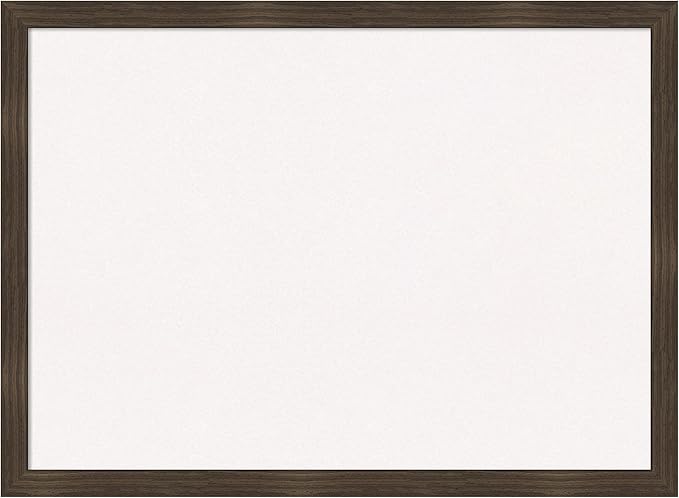Amanti Art White Cork Board for Wall, 22x30 Vision Board with Brown Wood Frame, Medium Corkboard Office Decor for Home Organization, Casual Corkboard Pinboard to display items for home organization