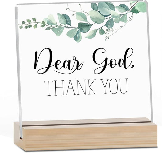 Farmhouse Decor, Acrylic Christian God Home Decorations, Aesthetic Entry Way Table Shelf Decor, Living Room Table Accessories, Boho Office Decorations For Work (04)