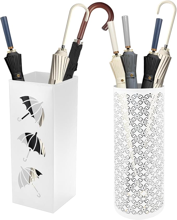 2 Pack Umbrella Rack Stand,Large Umbrella Holder, Metal Umbrella Stand for Canes, Walking Sticks, Umbrellas, Wrapping Paper, Entryway, Home, Office, Hotel