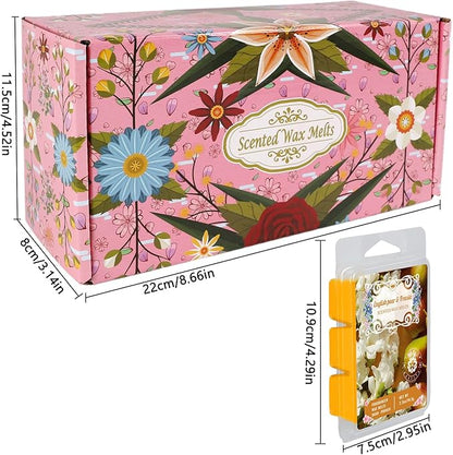 8 Natural Soy Wax fire-Free Aromatherapy Cube Gift Box, containing 8 Kinds of fragrances Such as bluebells, are Safe and Pleasant, Helping You Create Aromatic Space.