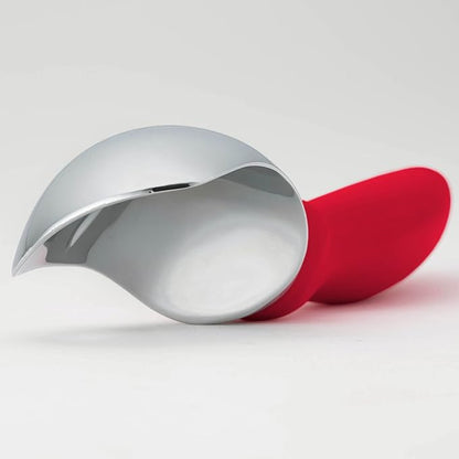 Spring Chef Red Heavy Duty Ice Cream Scoop with Non-Slip Handle, Professional Ice Cream Spoons for Gelato, Sorbet, Frozen Yogurt, Sorbet, Cookie Dough, Melon - Dishwasher Safe - 2 Pack