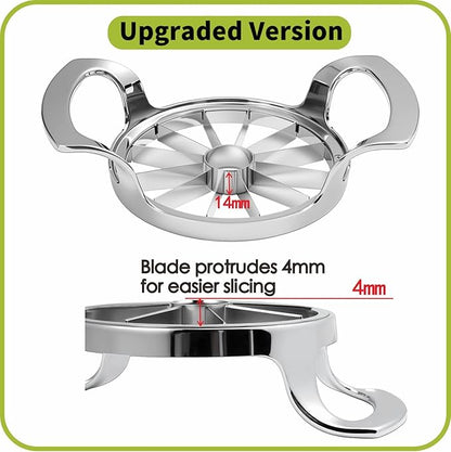 LIIGEMI Apple Slicer,12-Blade Extra Large Apple Corer, Heavy Duty Stainless Steel Apple Cutter and Divider，Easy to Use, Time-Saving.