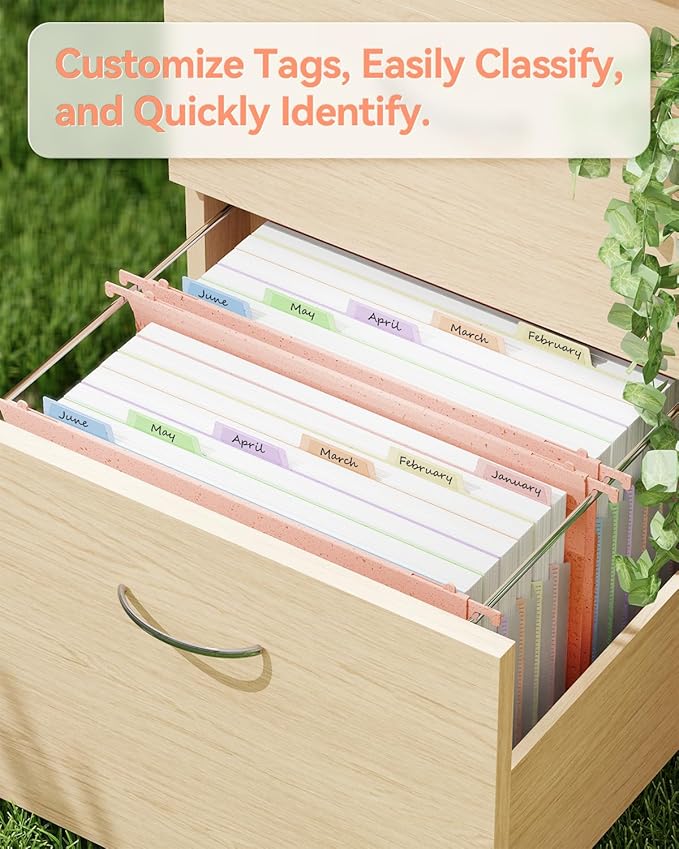 ANSOOK Wheat Straw Expanding Hanging File Folders Legal Size,7 Expansion 1.2" Accordion Pockets,3 Pack File Cabinet Folders with Tabs, Large Capacity File Folders,Pink File Organizer for Documents