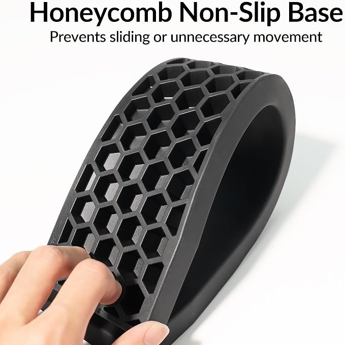 Keychron Black Silicone Wrist & Palm Rest, 14.96" for 75% Alice Layout Mechanical Keyboards (Q10 / Q10 Pro / Q10 Max / V10 / V10 Max) – Full Honeycomb Anti-Slip Base, Smooth and Soft Typing Support