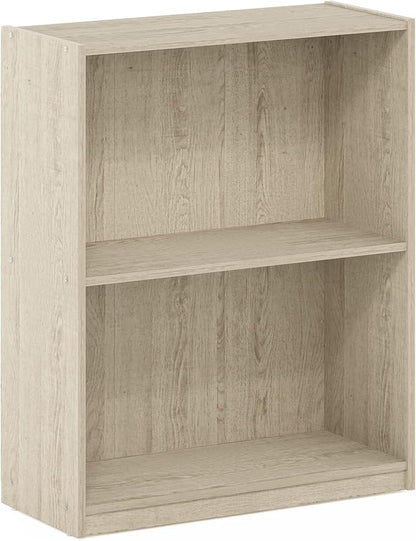 Furinno Gruen 2-Tier Open Shelf Bookcase, Metropolitan Pine