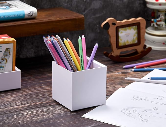 Bostitch Office Konnect Pencil Cup Desk Organizer, Pen Cup, White (Pack of 2)