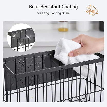 1-Pack Magnetic Laundry Basket, Dryer Ball Holder Lint Bin for Laundry Room | Magnetic Metal Laundry Storage