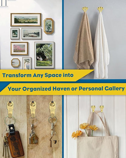 Uniclife 152 Pcs Picture Hanging Kit, 10 lb, 20 lb, 30 lb, 50 lb, 75 lb, 100 lb Heavy Duty Picture Hangers for Drywall & Wood, Picture Hanging Hooks, Frame Hooks for Hanging Photos Mirrors Paintings