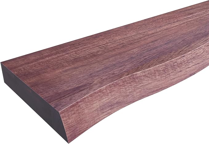Howizz 24" Acacia Live Edge Floating Shelves Set of 2 - Wall Mounted Wooden Shelf for Stylish Home Décor - Cherry Color 24x7.5x1.5 Inches