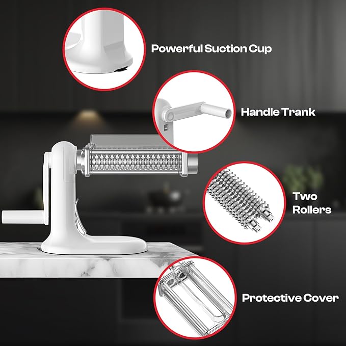 Cofun Manual Meat Tenderizer Tool, Meat Tenderizer Machine with Stainless Steel Gear, Steak Flatten Cuber Rolling Meat Poultry Tenderizer, Meat Tenderizer Kitchen Tool