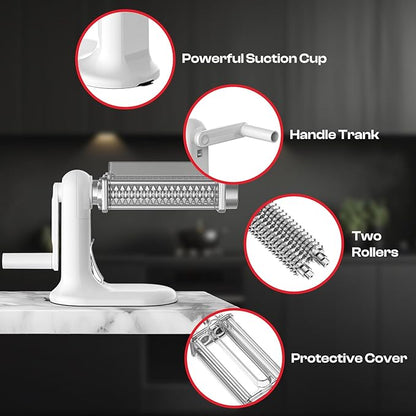 Cofun Manual Meat Tenderizer Tool, Meat Tenderizer Machine with Stainless Steel Gear, Steak Flatten Cuber Rolling Meat Poultry Tenderizer, Meat Tenderizer Kitchen Tool