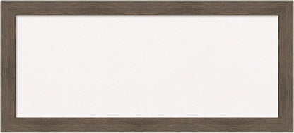 Amanti Art White Cork Board for Wall, 15x33 Vision Board with Brown Wood Frame, Medium Corkboard Office Decor for Home Organization, Rustic Farmhouse Corkboard Pinboard to display items for home