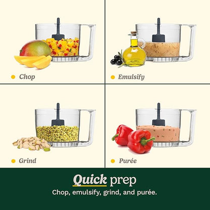 Cuisinart Mini-Prep Plus Food Processor, 3-cup Mini Food Processor to Chop Herbs, Vegetables, and Hard Cheese, 3-cup Work Bowl, Reversible Stainless Steel Blade, DLC-2APK, Pink