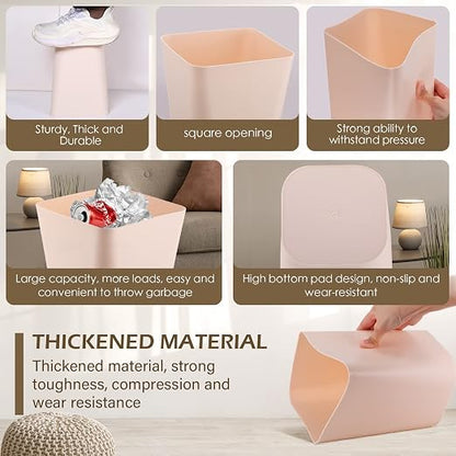 Amyhill 10 Pcs Small Trash Can 2 Gallon Plastic Garbage Can Small Waste Basket for Bathroom Office Kitchen Living Room Bedroom Home Under Desk (Multicolor)