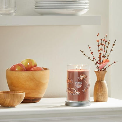 Yankee Candle Cinnamon Stick Scented Signature 20 oz Large Tumbler 2-Wick Candle Over 60 Hours of Burn Time