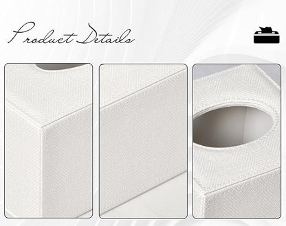 Colylan Tissue Box Cover Square Tissue Box Holder for Bathroom (Beige)