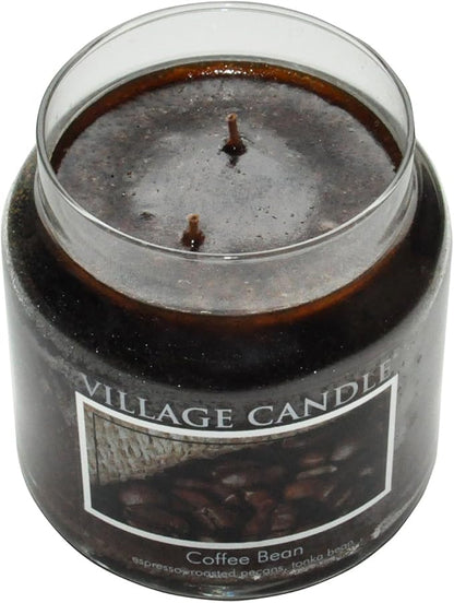 Village Candle Coffee Bean Glass Jar Scented Candle, Large, 21.25 oz, Brown