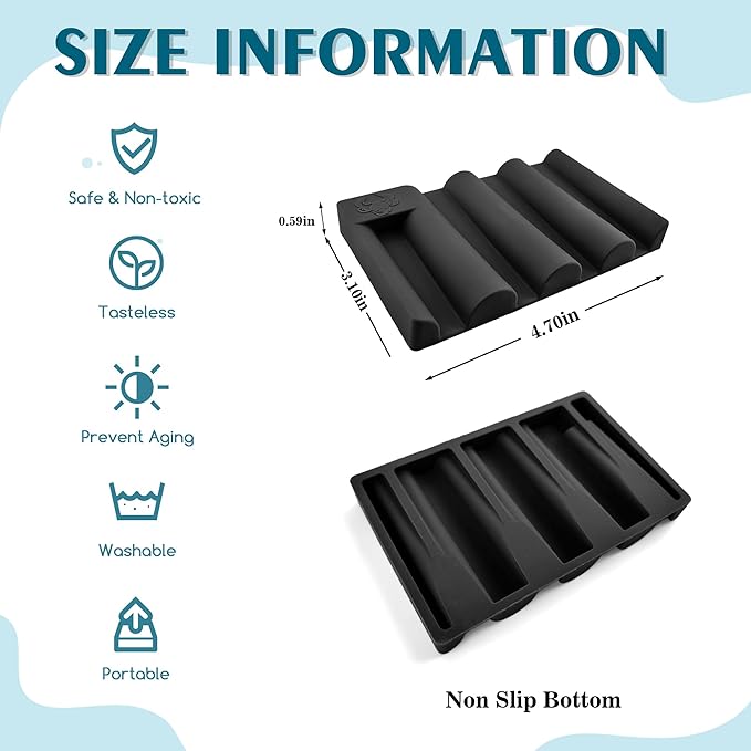 Silicone Soap Dish,Self Draining Soap Holder Perfect for Shower,Bathroom Sink,Kitchen Sink & Travel,Non-Slip Bar Soap Holder Extend Soap Life,Keep Soap Bars Dry & Easy Cleaning Black-1Pcs