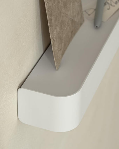 Kazai. Key Holder for Wall 'Tone' | Minimalist Key Hooks Design from Berlin | Modern Key Hanger with Metal Shelf | Key Hook Wall Mounted as Hallway Furniture | White