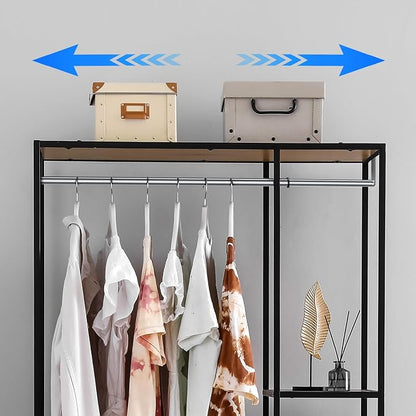 Threehoney Expandable Closet Rod for Wire Shelf Hanging Clothes Adjustable Heavy Duty Closet Hanging Rod Extender Heavy Duty Hanger Bar Metal Poles for Wardrobes Hanger, 1 Pack(36-60 Inch,Silver)