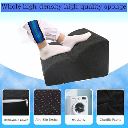 Foot Rest for Under Desk at Work.Multifunctional 3-Tier Foot Stool,with Washable Footrest.for Under Desk,Office Chair Gaming Chair & Sofa,Leg Elevation Pillow,Supports Posture(A-Black)