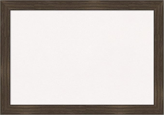 Amanti Art White Cork Board for Wall, 14x20 Vision Board with Brown Wood Frame, Small Corkboard Office Decor for Home Organization, Casual Corkboard Pinboard to Display Items for Home Organization in