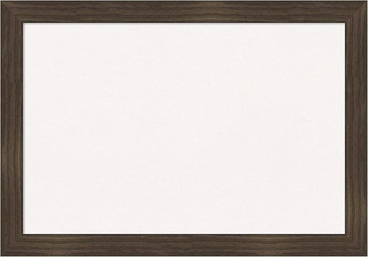 Amanti Art White Cork Board for Wall, 14x20 Vision Board with Brown Wood Frame, Small Corkboard Office Decor for Home Organization, Casual Corkboard Pinboard to Display Items for Home Organization in