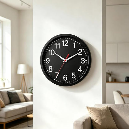 Rohioue Wall Clock Modern 8 Inch Battery Operated Silent Non Ticking Small Analog Clock Decorative for Bedroom Kitchen Bathroom Office Home