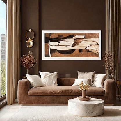 LEVERUP Modern Abstract Wall Art Gold Canvas Wall Artwork Dark Wall Decor for Bedroom Kitchen Office 20×40 Inch Posters for Room Aesthetic