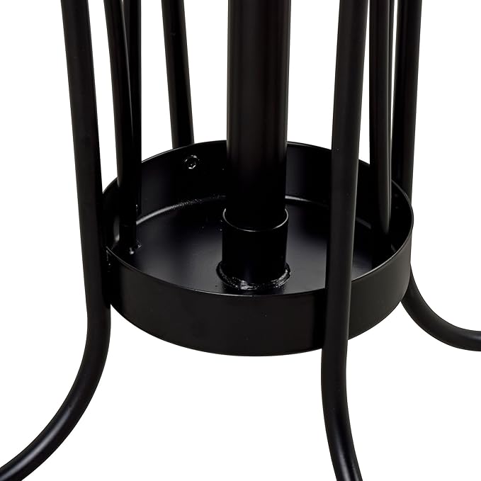 Elegant Metal Coat Rack with Umbrella Stand (Black Finish): Enhance Your Entryway with a Stylish Storage Solution | Sturdy Design and Functional Storage