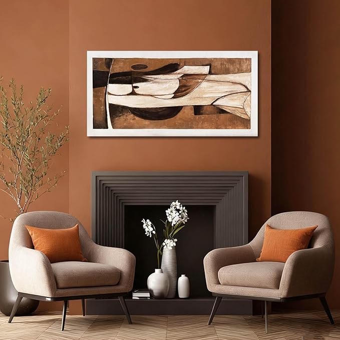 LEVERUP Modern Abstract Wall Art Gold Canvas Wall Artwork Dark Wall Decor for Bedroom Kitchen Office 20×40 Inch Posters for Room Aesthetic